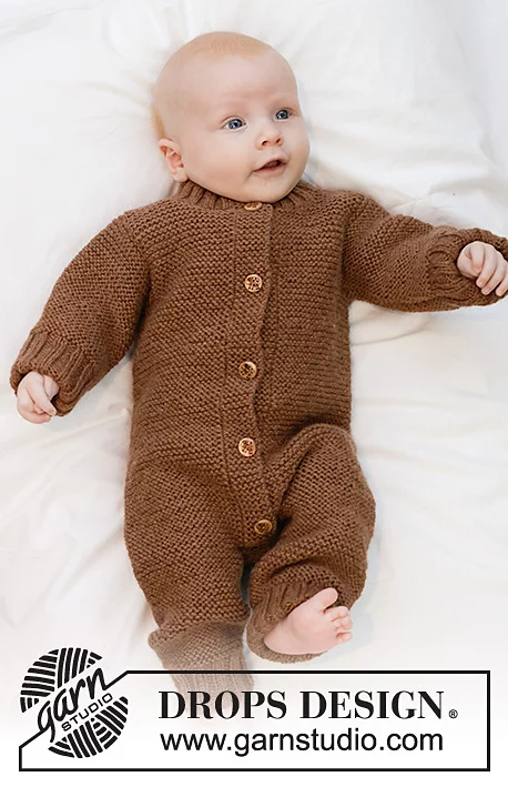 45-9 Winter Ready Knitted Baby Onesie