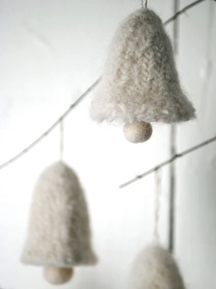 Felted Bell Ornaments