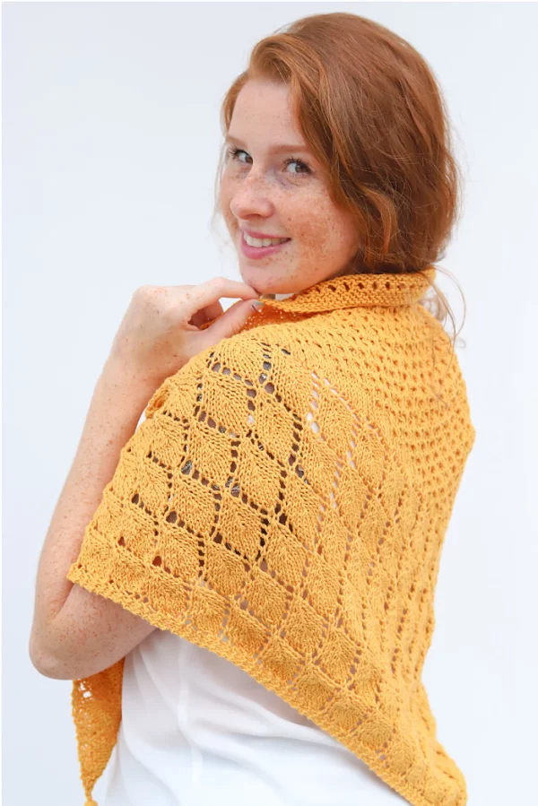 Lacy Mustard Shawl