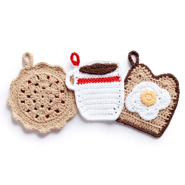 Crochet Pot Holder Diner Trio