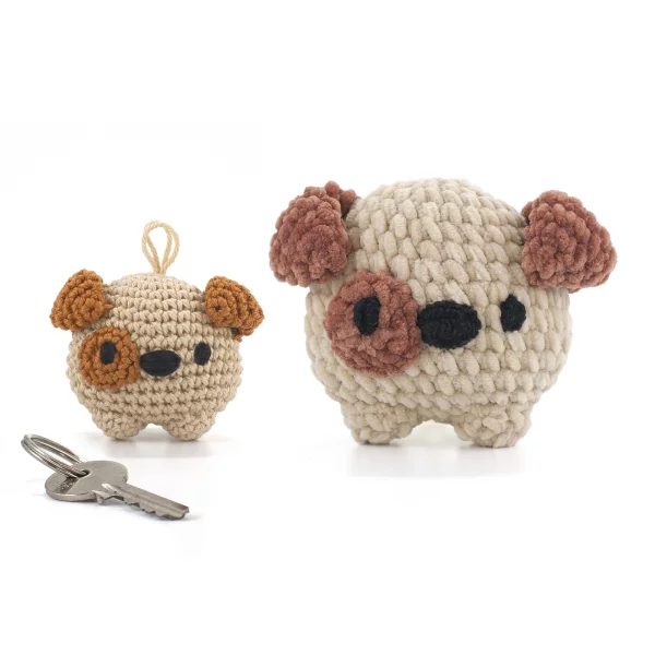 Cute Dog Amigurumi Keychain