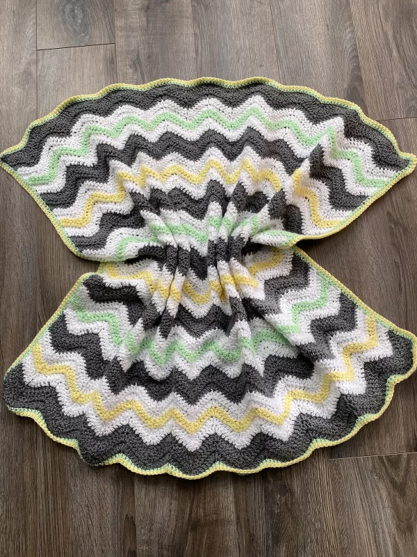 Gender neutral Chevron Baby Blanket