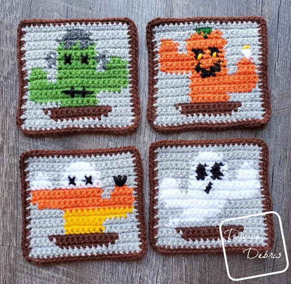 Halloween Cactus Coasters