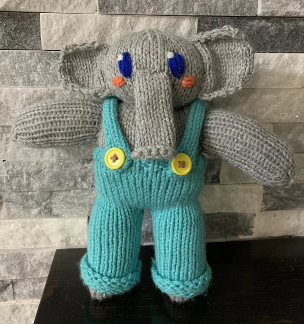 Knitted Elephant Doll