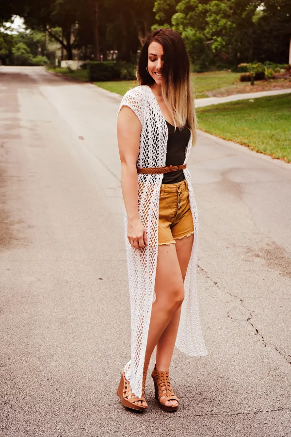 Long Summer Crochet Duster