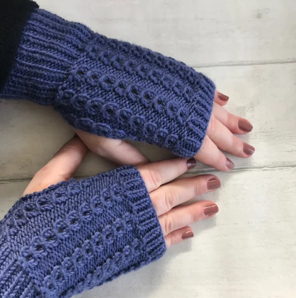 Mock Cable Fingerless Gloves