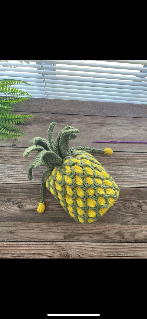 Pineapple 3d Drawstring Bag