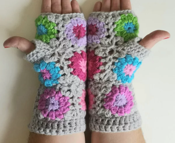 Rainbow Burst Mitts