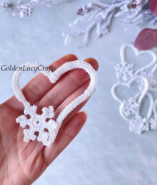 Snowflake Heart Ornament