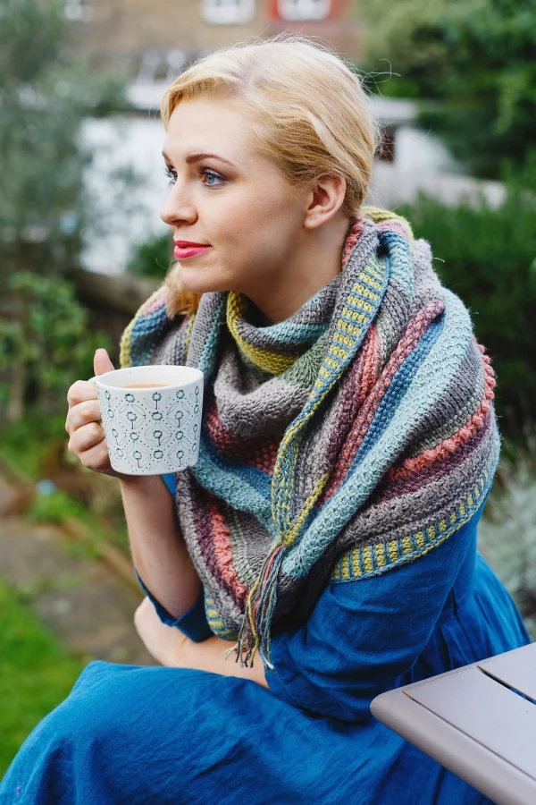 Tunisian Sampler Shawl