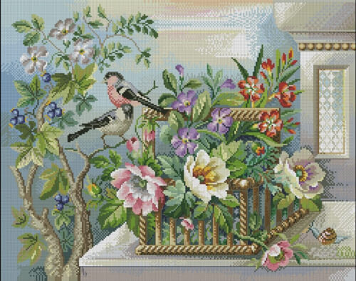 Flower Basket - Free Cross Stitch Pattern