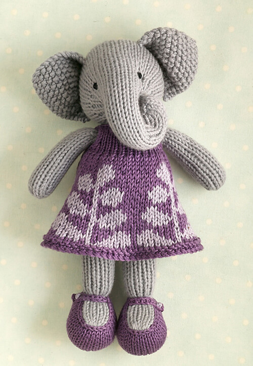 Girl Elephant - Knitting Pattern