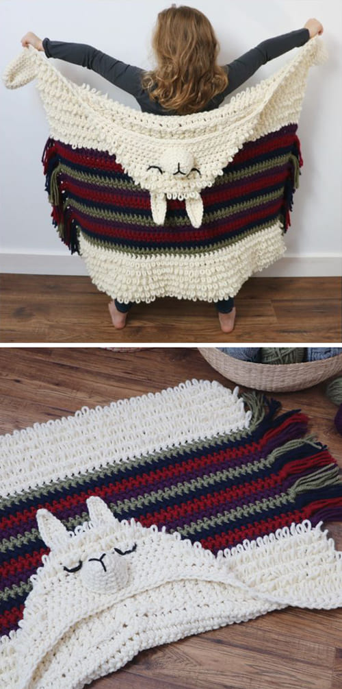 Alpaca my Llama Blanket - Crochet Pattern