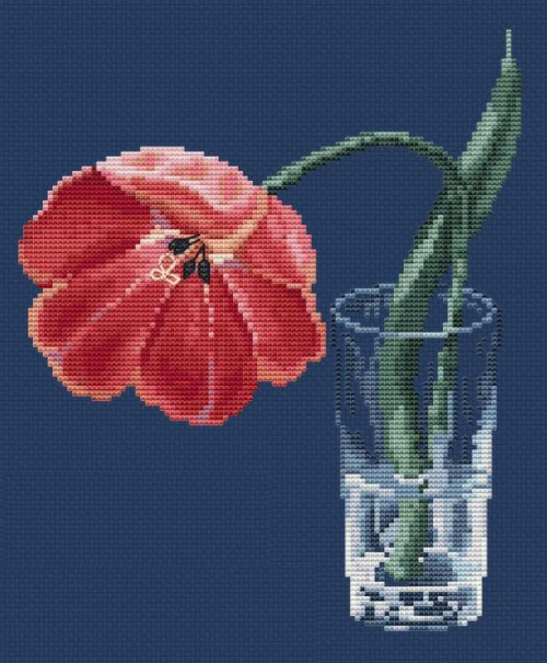 Tulip Floral Free Cross Stitch Pattern