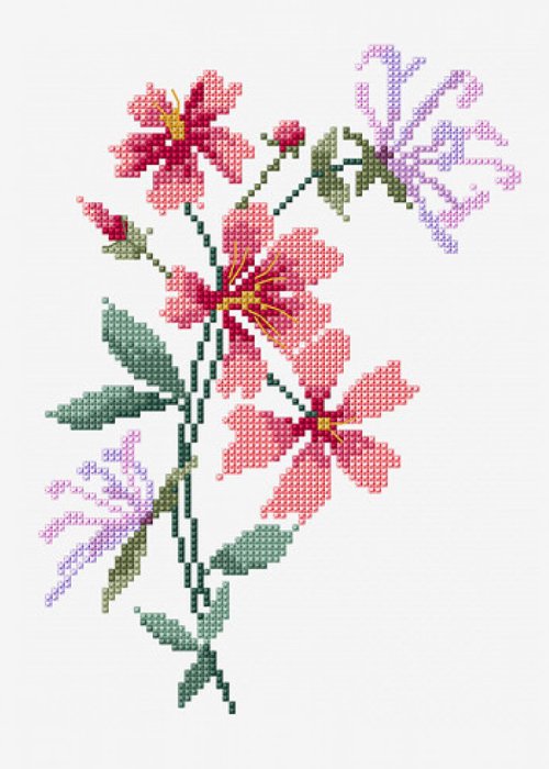 Elegant Flower - Free Cross Stitch Pattern