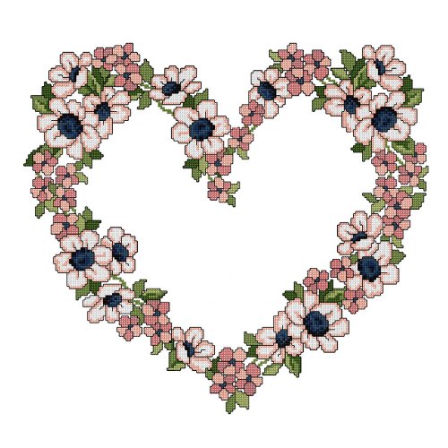Floral Heart - Free Cross Stitch Pattern