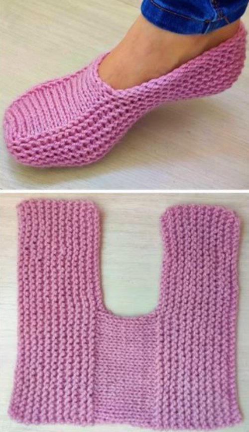 Knit Slippers for Beginners - Tutorial