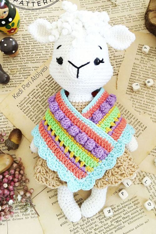 Lama Patmos Doll Amigurumi Free Crochet Pattern