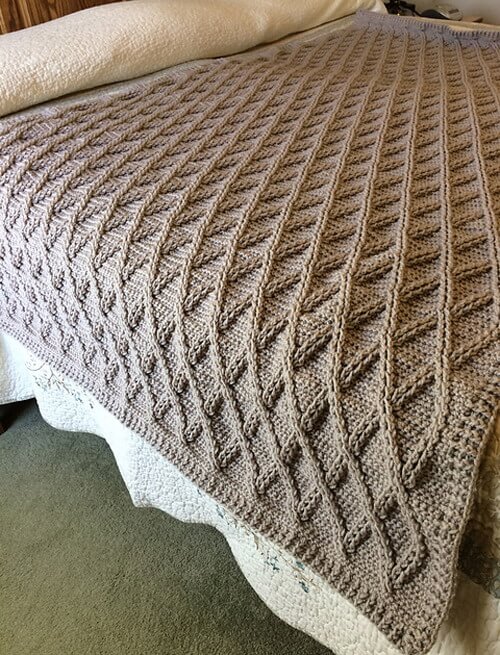 Once Upon A Cable Blanket - Knitting Pattern