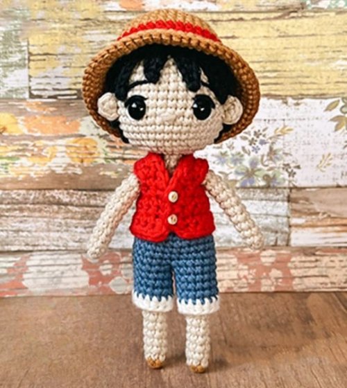 One Piece Character Crochet Luffy Free Pattern