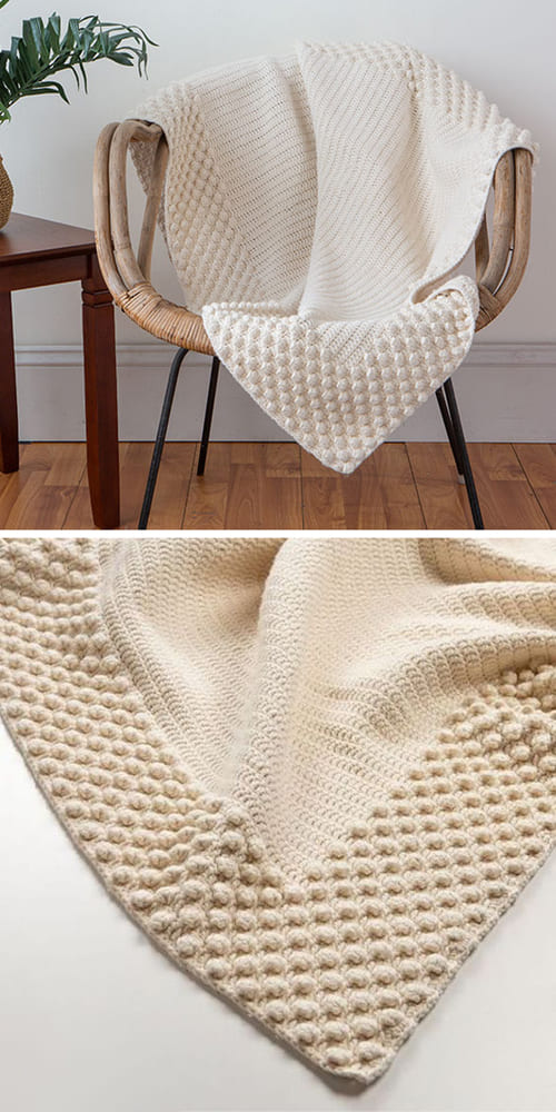 Popcorn Throw - Free Crochet Pattern