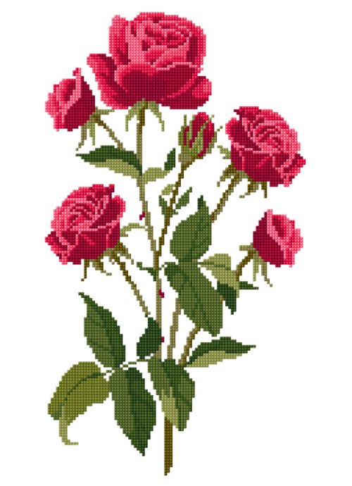 Roses Cross Stitch Pattern