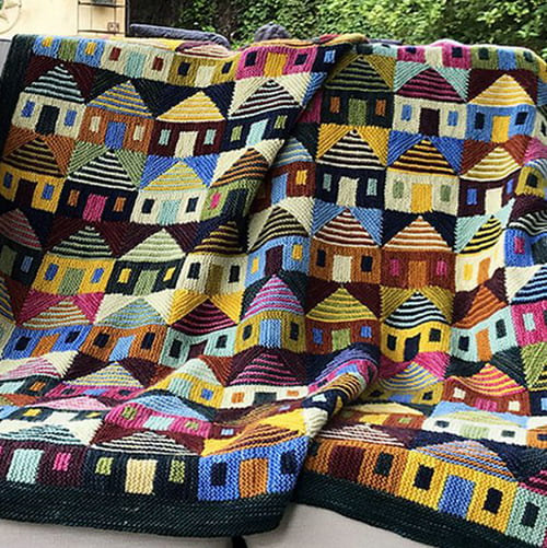 Safe at Home Blanket - Knitting Pattern