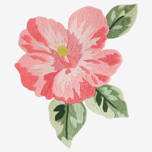 Hawaiian Floral Embroidery
