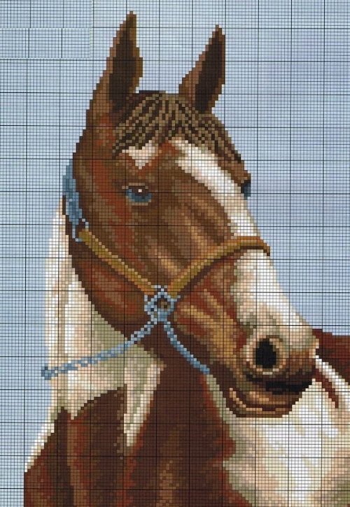 Horse Head - Free Cross Stitch Pattern