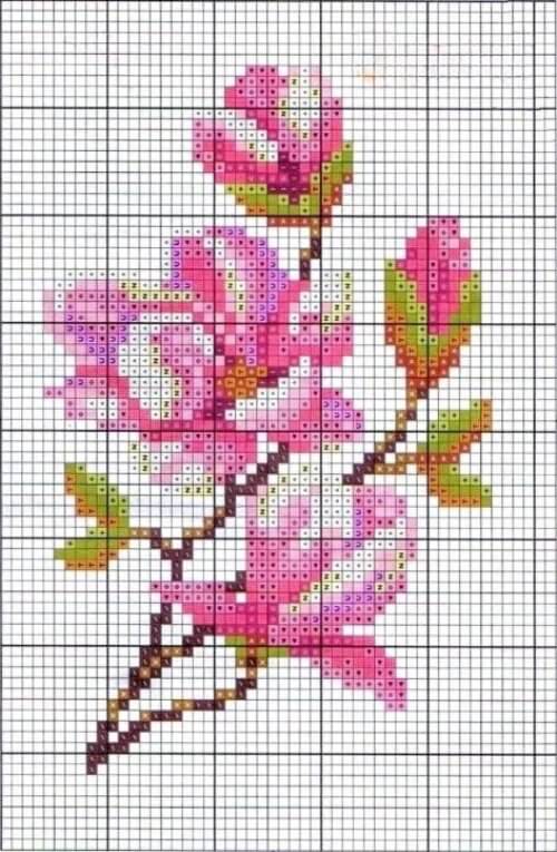 Magnolia Cross Stitch Pattern