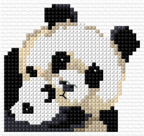 Panda Cross Stitch Pattern